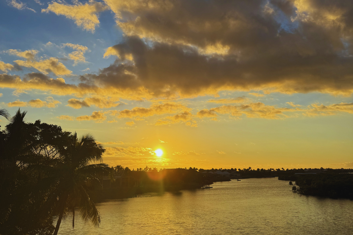 A Holiday Stroll and the Special Sunset on Our Way Home