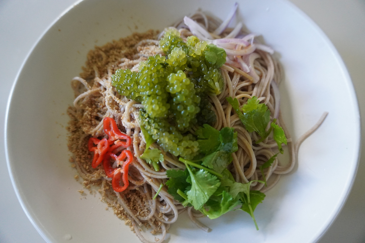 Tropical Lime Soba with Sea Grapes